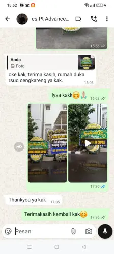 Testimonial Papan Bunga Pernikahan ternate